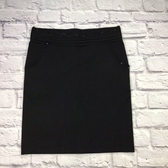L&M Jeans Leggings Collection Jr Size Large Black Mini Skirt - Picture 1 of 7